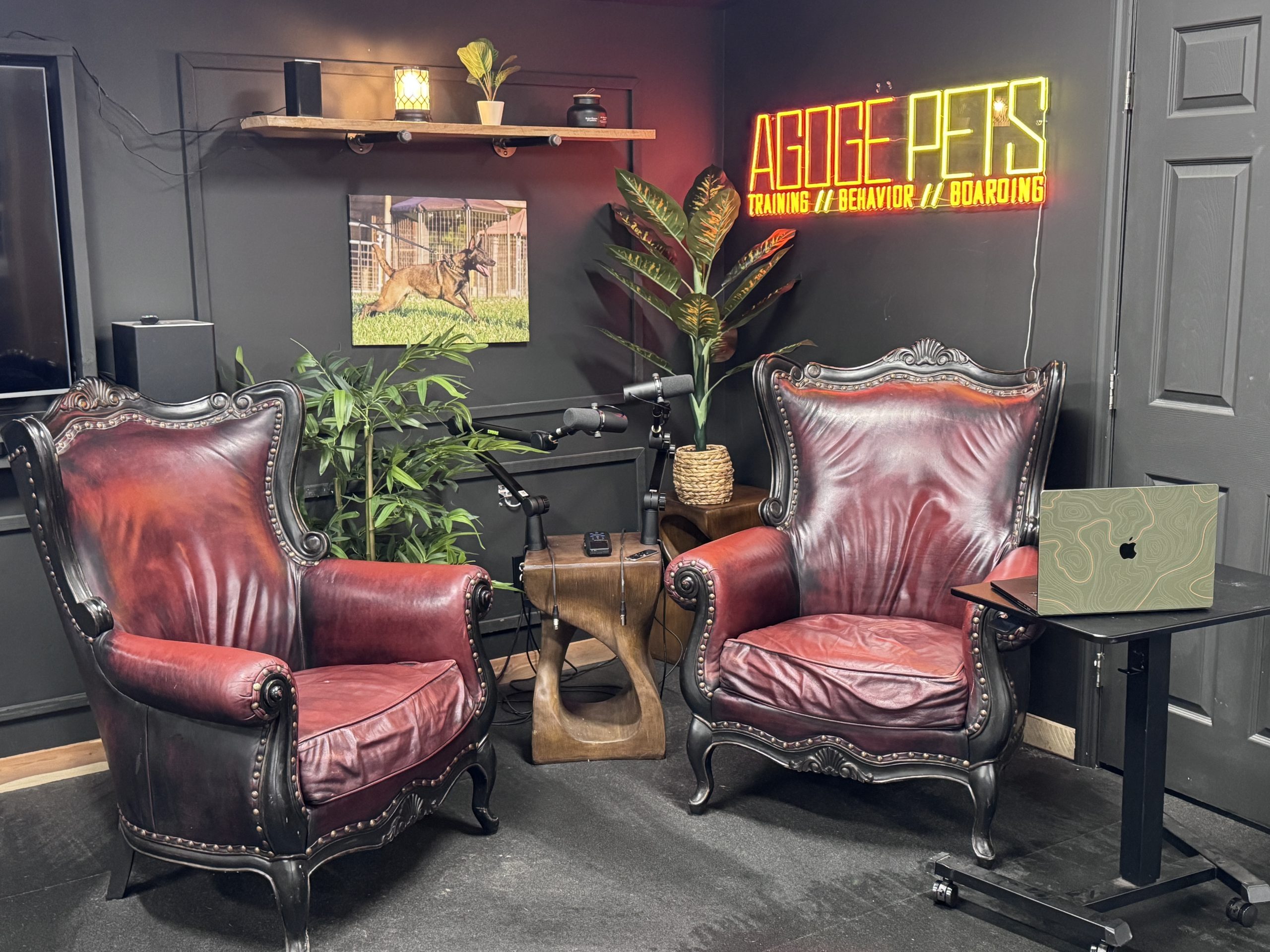 The owner lounge at the Agoge K9 facility